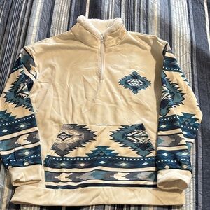 Women’s (s) or Youth (xl) and Blue Patterned Sweatshirt